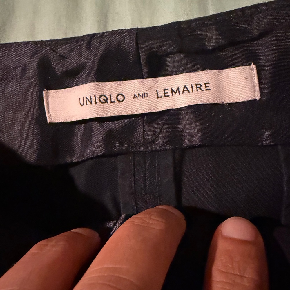 Uniqlo x Lemaire 33 waist x 34 inseam black pant chino casual dress